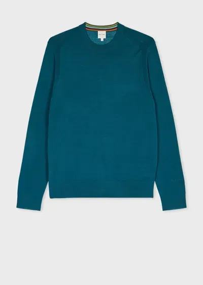 Paul Smith Slim-fit Merino Wool Sweater In Blue