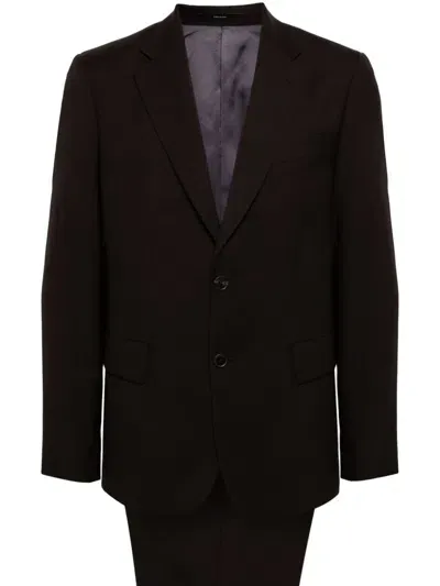 Paul Smith Brierley Wool Suit In Brown