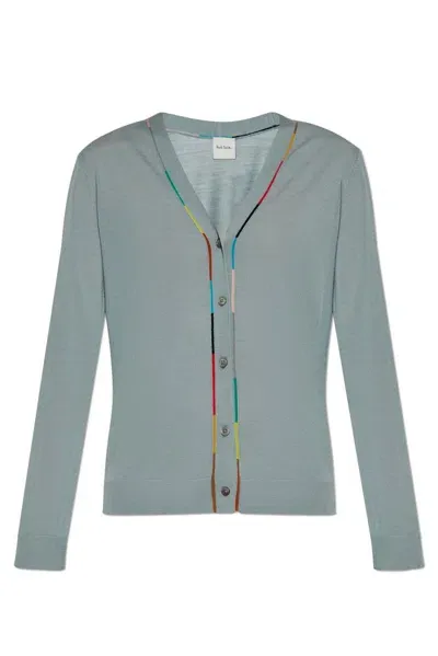 Paul Smith Buttoned Cardigan In Grey