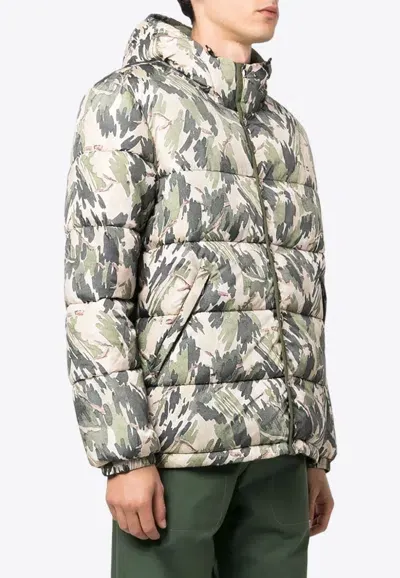 Paul Smith Camouflage Print Padded Jacket In Green