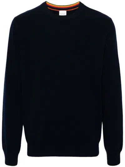 Paul Smith Cashmere Crew-neck Sweater In Blue