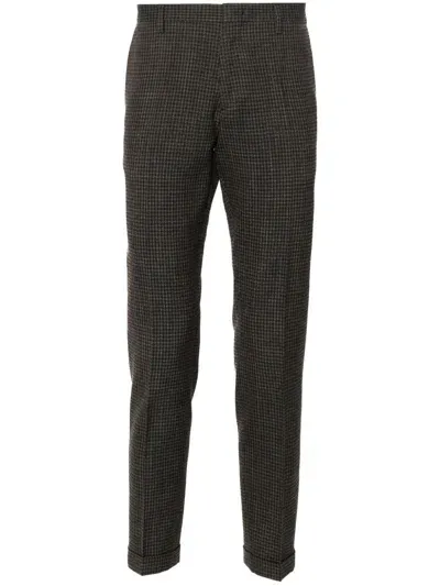 Paul Smith Check-pattern Trousers In Grey