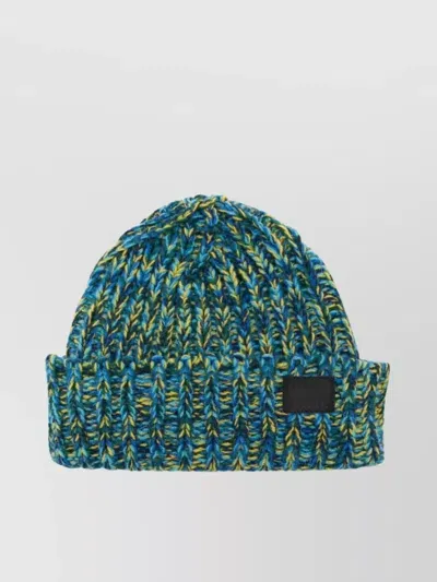 Paul Smith Wool Chunky Beanie In Blue