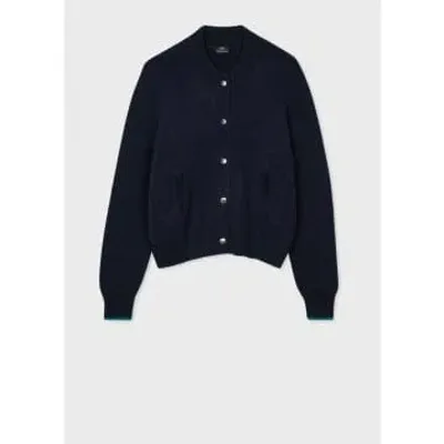 Paul Smith V-neck Cardigan In Blue