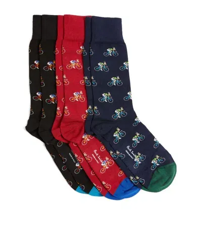 Paul Smith Cotton-blend Printed Socks In Bunt