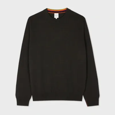 Paul Smith Dark Green Cashmere Crew Neck Sweater