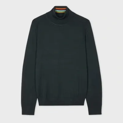 Paul Smith Dark Green Merino Wool Roll Neck Sweater