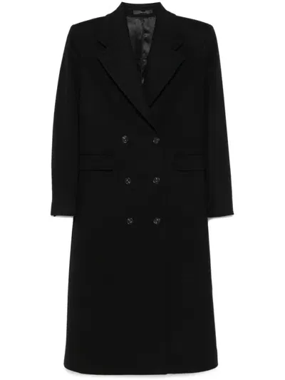 Paul Smith Double-breasted Coat In Black