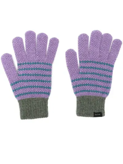 Paul Smith Edinburgh Gloves In Purple