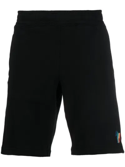 Paul Smith Embroidered-logo Bermuda Shorts In Schwarz