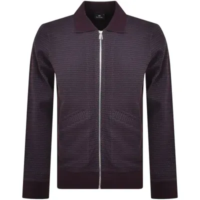 Paul Smith Full Zip Cardigan Purple