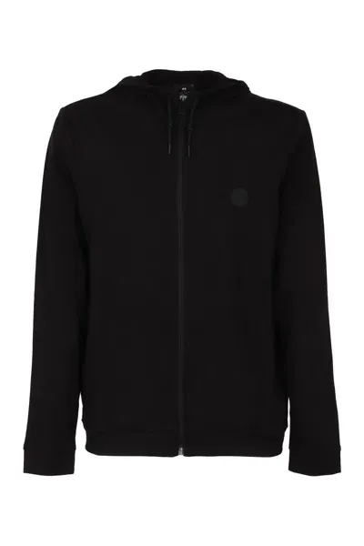 Paul Smith Full Zip Hoodie In Black