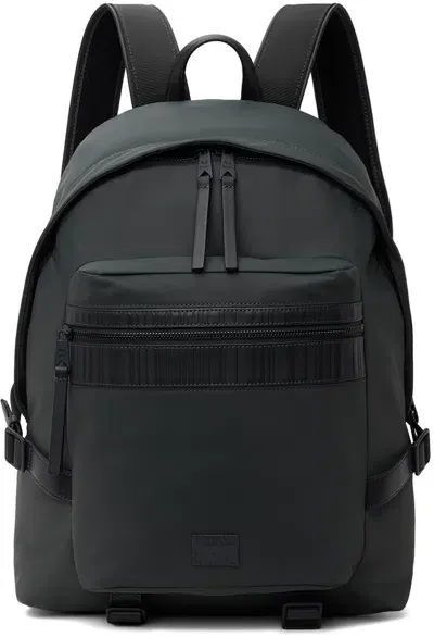 Paul Smith Gray Shadow Stripe Backpack In Black