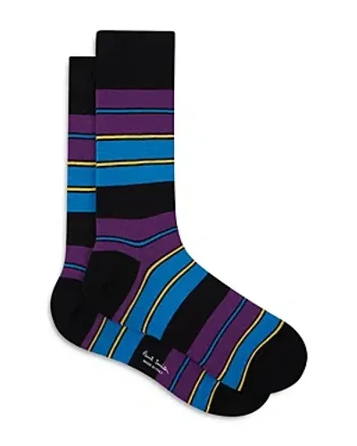 Paul Smith Greg Stripe Socks In Blue