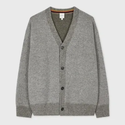 Paul Smith Grey Marl Lambswool Cardigan