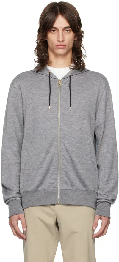 Paul Smith Grey Signature Stripe Hoodie In 72 Greys