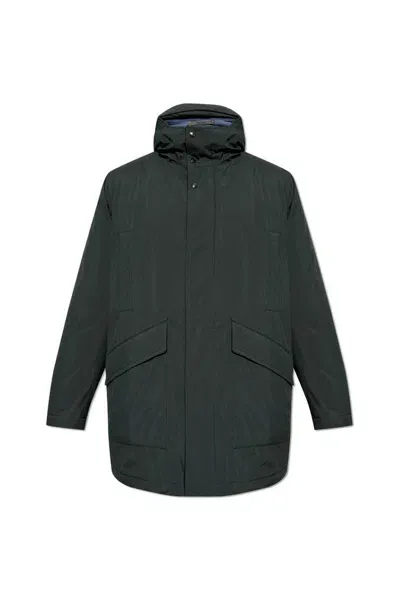 Paul Smith Hooded Down Jacket In Green