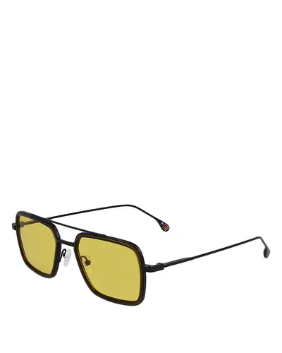 Paul Smith Hugon Navigator Sunglasses, 52mm In Brown/green Solid