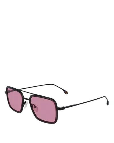 Paul Smith Hugon Navigator Sunglasses, 52mm In Red/pink Solid