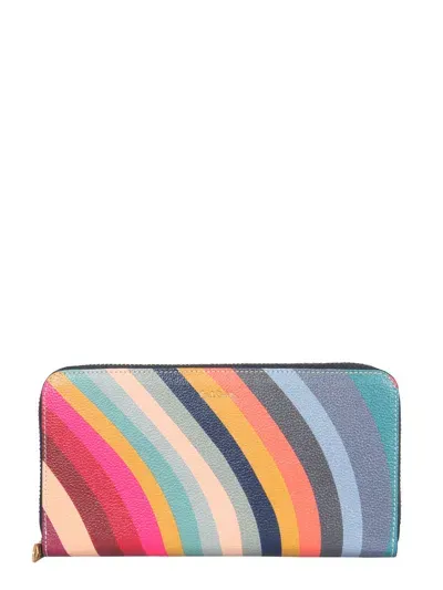 Paul Smith Large Wallet With Zip In Multicolour