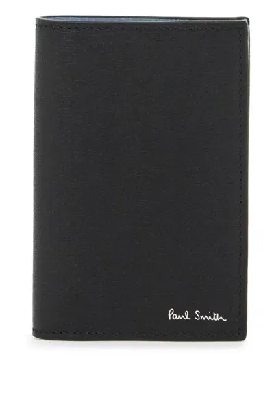 Paul Smith Leather Bi Fold Wallet In In Black