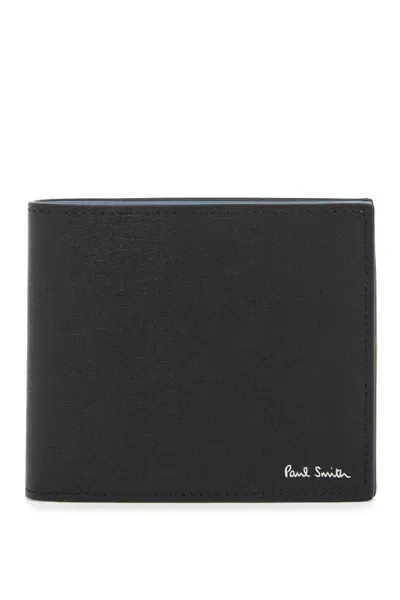 Paul Smith Leather Bi Fold Wallet In In Black