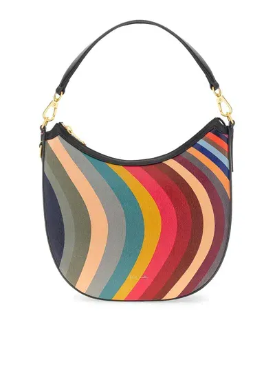 Paul Smith Leather Hobo Bag In Multicolour