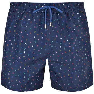 Paul Smith Letters Swim Shorts Navy