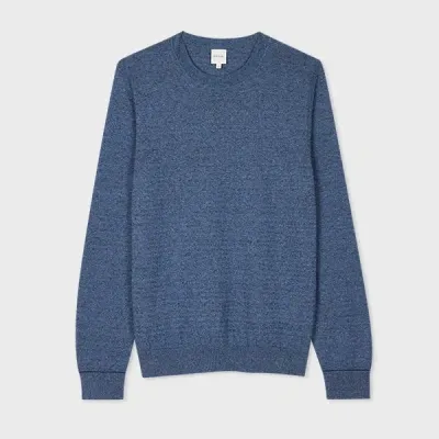 Paul Smith Light Blue Cotton-linen Textured Sweater