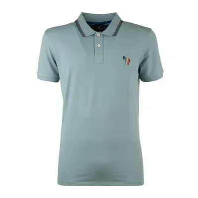 Paul Smith Light Blue Stretch Cotton Polo Shirt