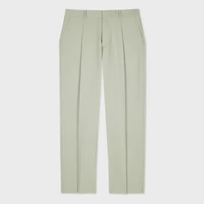 Paul Smith Light Green Wool-mohair Pleated Trousers