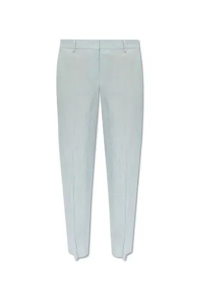 Paul Smith Linen Trousers In Blue