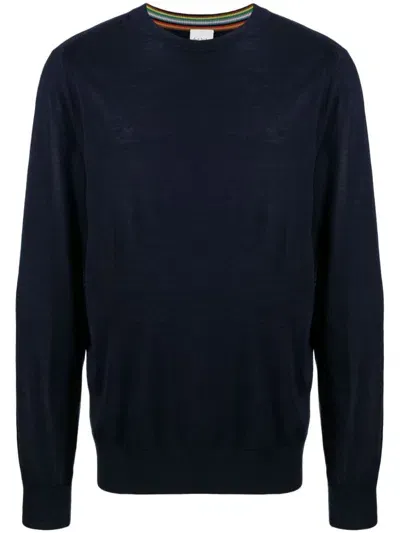 Paul Smith Logo Sweater In Blue