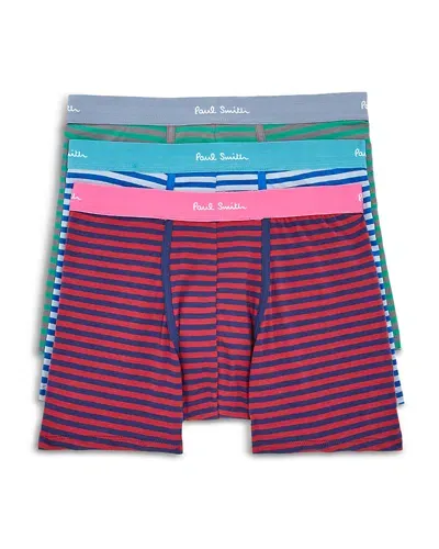 Paul Smith Logo Waistband Long Trunks, Pack Of 3 In A