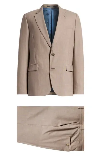 Paul Smith London Tailored Fit Wool Suit In Beige