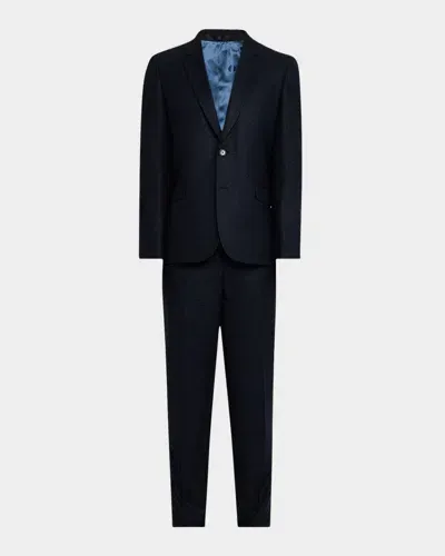 Paul Smith Men's Donegal Tailored Two-button Suit In Navy