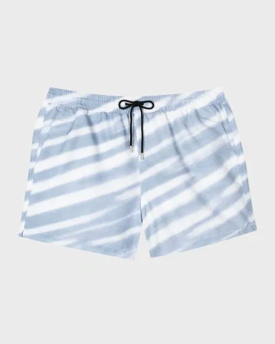 Paul Smith Men's Morning Light Swim Shorts In Gray