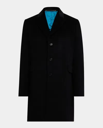 Paul Smith Men's Wool And Cashmere Single-breasted Overcoat In Black