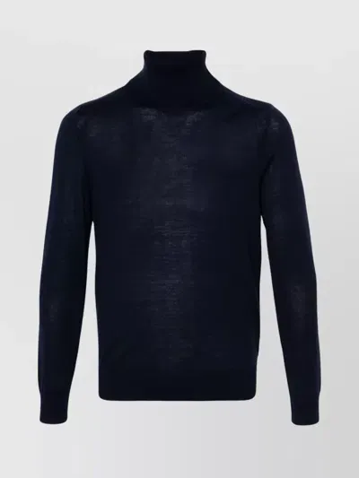 Paul Smith Roll-neck Merino Jumper In Blue