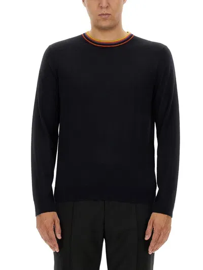 Paul Smith Merino Wool Sweater In Blue