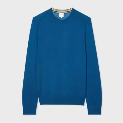 Paul Smith Mid Blue Merino Wool Sweater