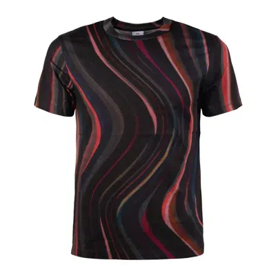 Paul Smith Midnight Swirl Print T-shirt In Multicolor