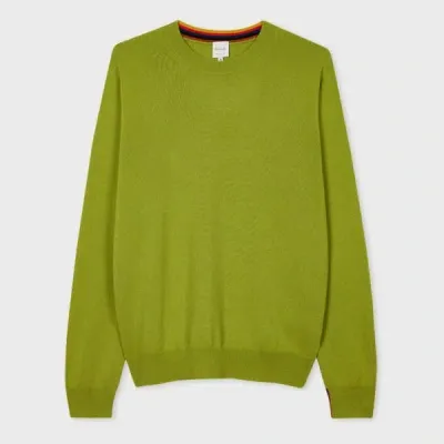 Paul Smith Moss Green Cashmere Crew Neck Sweater