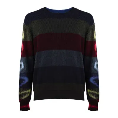 Paul Smith Multicolor Striped Cotton Crewneck Sweater