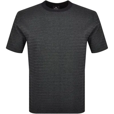 Paul Smith Patterned T Shirt Navy