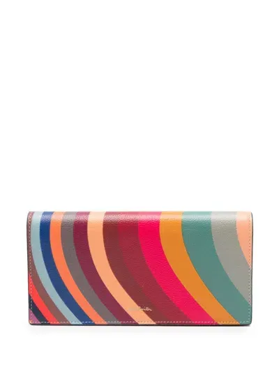 Paul Smith 'swirl' Leather Tri-fold Purse Multicolour