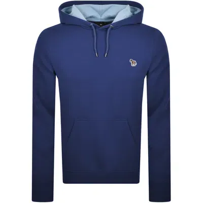 Paul Smith Regular Fit Zebra Hoodie Blue