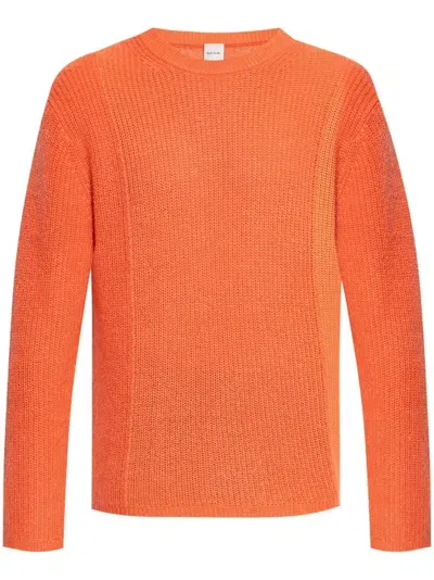 Paul Smith Ribbed-knit Jumper In Orange