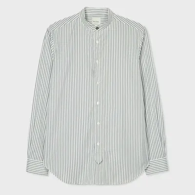 Paul Smith Soho Striped Cotton-poplin Shirt In Green