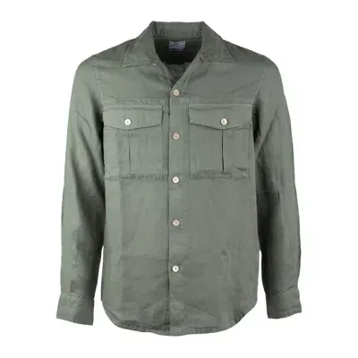 Paul Smith Sage Linen Shirt In Green